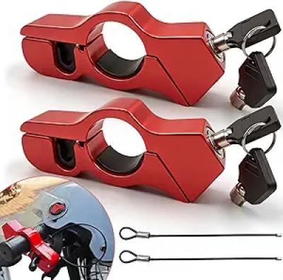 Antivol Moto 2 en 1 : Bloque Guidon & Casque - Protection Complète