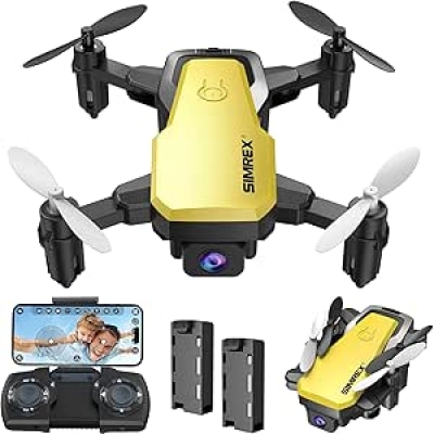 SIMREX X300C Mini Drone Caméra 720P HD - Quadcopter Pliable avec FPV WiFi