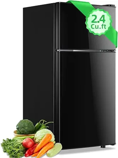 Mini Frigo 2.4 Cu.Ft avec Congélateur - Réfrigérateur Compact Silencieux pour Studio et Chambre