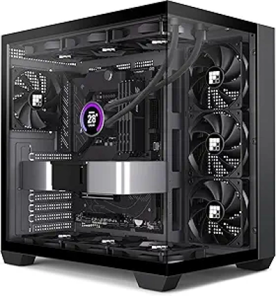 Boîtier PC Gaming ATX F300 2025 - Verre panoramique 270° + 4 ventilateurs