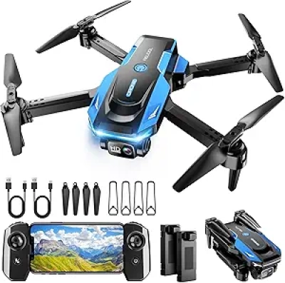 Drone Pliable 1080P avec Caméra HD - Quadcopter Télécommandé pour Enfants et Débutants