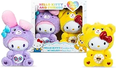 Peluche Care Bears x Hello Kitty 2 Pack - 10 cm