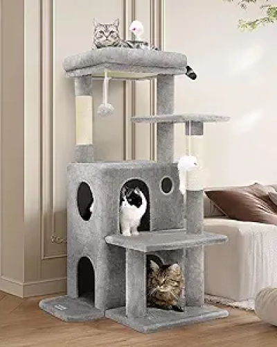Arbre à Chat 50 Pouces Globlazer - Tour pour Grands Chats avec Griffoirs et Grottes