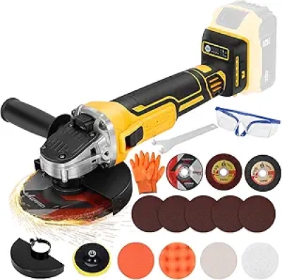 Meuleuse d'angle sans fil 20V DeWalt - 4,5" avec batterie compatible