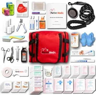 Trousse de Premiers Secours pour Chien et Chat - Kit d'Urgence Vétérinaire Complet