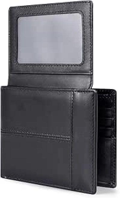Portefeuille Homme Cuir Véritable RFID - Swallowmall Bifold 13 Cartes