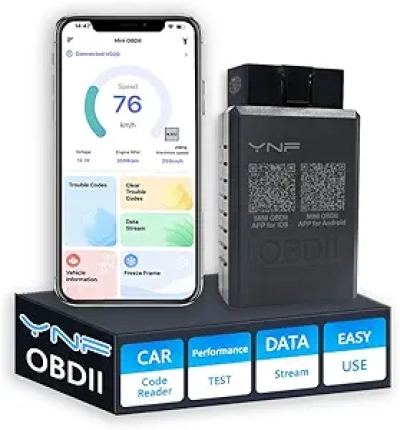 Lecteur OBD2 Bluetooth YNF - Diagnostic Auto sans Fil iOS Android