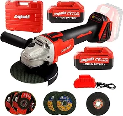 Meuleuse d'angle sans fil 21V DOGTOOTH Max - 115mm avec 2 batteries 4.0Ah