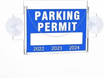 Porte-vignette de parking voiture avec ventouse - Acrylique transparent
