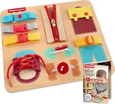 Tableau Montessori Fisher-Price Apprentissage Habillage Enfant 3 ans+