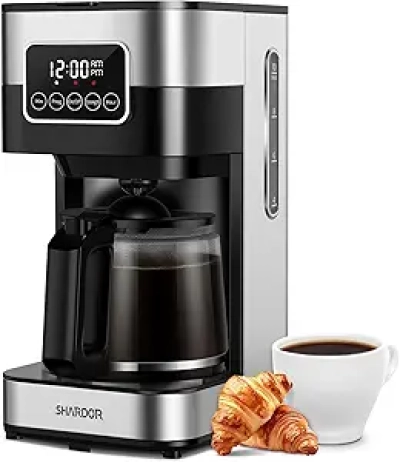 Cafetière Programmable SHARDOR 10 Tasses - Machine à Café Automatique avec Écran Tactile