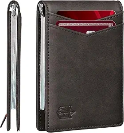 Portefeuille Homme Slim Zitahli - Cuir RFID Blocking 6 Compartiments