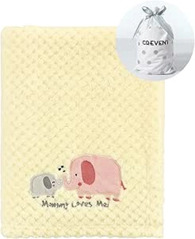 Couverture bébé 75x100cm flanelle douce et chaude - Cadeau naissance idéal