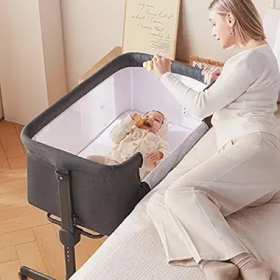 Larex Lit Cododo 3 en 1 - Berceau Portable Réglable 7 Hauteurs