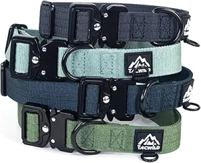 Collier pour Grand Chien Ajustable - Nylon Résistant à la Mastication avec Boucle à Dégagement Rapide