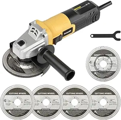 Meuleuse d'angle 125mm 4.0A 12000RPM - Disques de coupe et meulage inclus