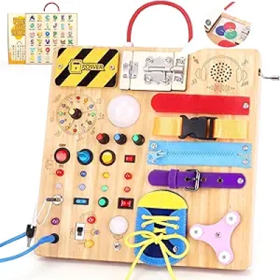 Tableau d'Activités Montessori 23 en 1 - Jouet Éducatif Bois pour Bébé 1-3 ans