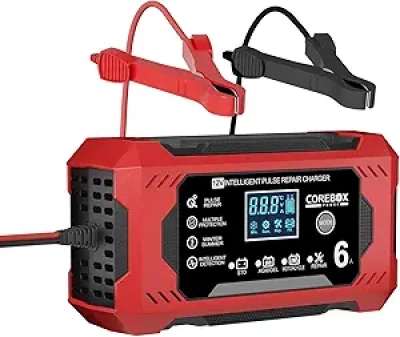 Chargeur Batterie 12V 6A Intelligent - Mainteneur Désulfateur Auto Moto