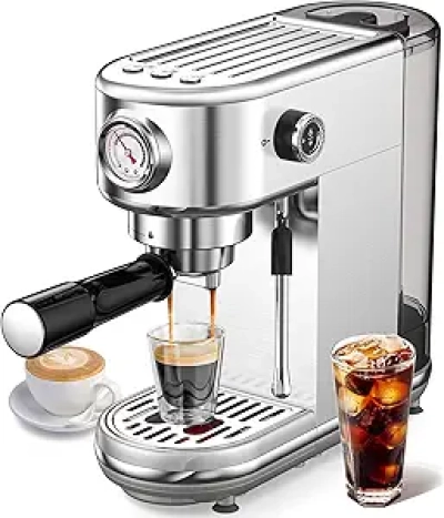Machine à Espresso Professionnelle 20 Bar avec Mousseur à Lait Automatique