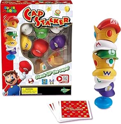 Super Mario Cap Stacker - Jeu de Société Enfant 4 ans | EPOCH Games