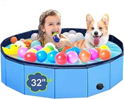 Piscine Pliable pour Chien - Dog Pool 32x8in Plastique Rigide