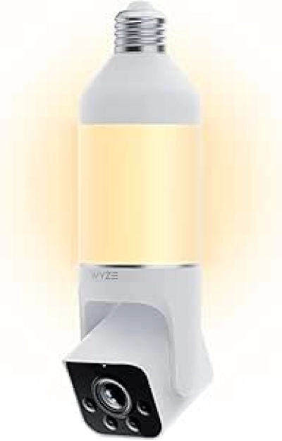 WYZE Bulb Cam - Caméra de Sécurité 2K HD pour Ampoule Connectée Extérieure
