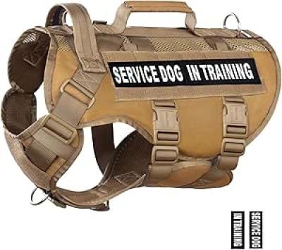 Harnais Tactique pour Grand Chien - Gilet Service Dog avec Système MOLLE