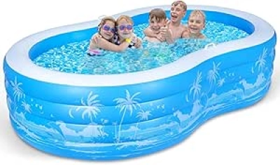 Piscine Gonflable Familiale 102x63x27 cm - Grand Bassin Extérieur avec Sièges