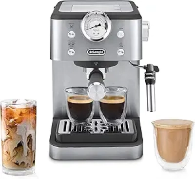 Machine à Espresso De'Longhi avec Mousseur à Lait - Pompe 15 Bar