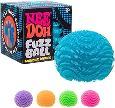 Ballon Sensoriel NeeDoh Fuzz - Jouet Tactile Velours pour Enfant