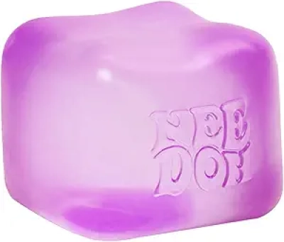 Cube Sensoriel NeeDoh Nice Cube - Jouet Anti-Stress Violet 2.25"