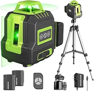 Niveau Laser 360° avec Trépied 40" - Auto-nivelant Vert Professionnel