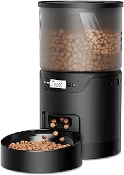 Distributeur Automatique de Croquettes Chat 3L - Programmable 6 Repas