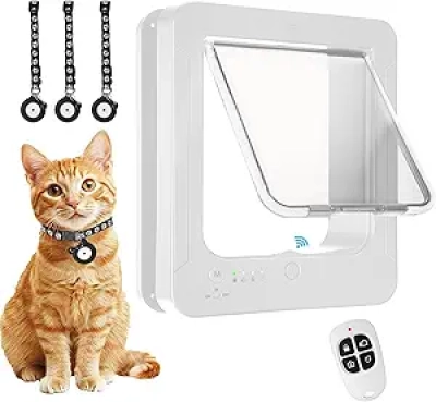 Chatière Automatique Intelligente RFID avec Télécommande et Clés Capteurs