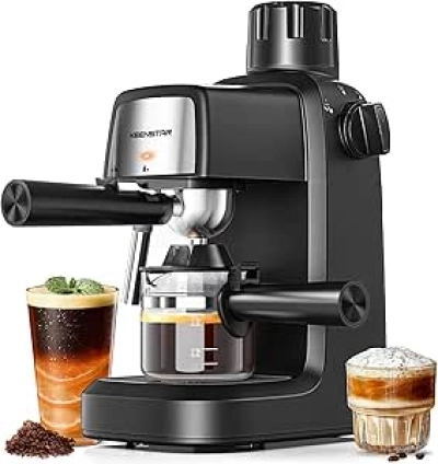 Machine à Espresso KEENSTAR 3.5 Bar avec Mousseur à Lait 800W