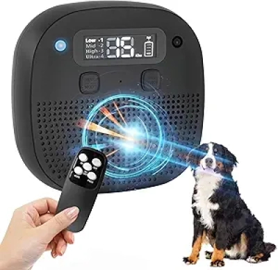 Appareil Anti-Aboiement Ultrasonique Rechargeable avec Télécommande 60ft