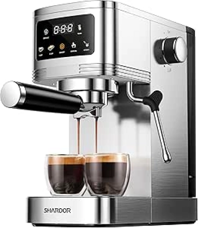 Machine à Espresso SHARDOR 20 Bar - Cappuccino, Latte & Cappuccino