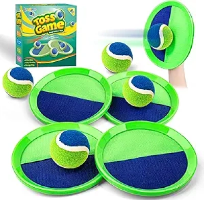 Jeu de Lancer et Attraper - 4 Raquettes et Balles pour Enfants et Adultes