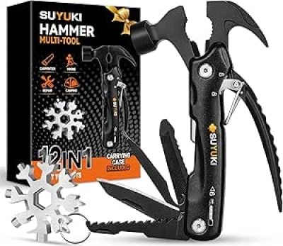 Marteau Multifonction 12 en 1 avec Clé Flocon - Cadeau Homme