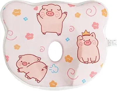 Oreiller Mousse Mémoire Bébé Rose - Ergonomique & Respirant, Lavable