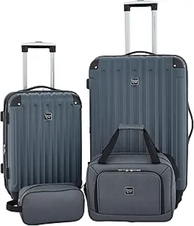 Ensemble Valise Travelers Club Midtown 4 Pièces Rigide Gris Ardoise