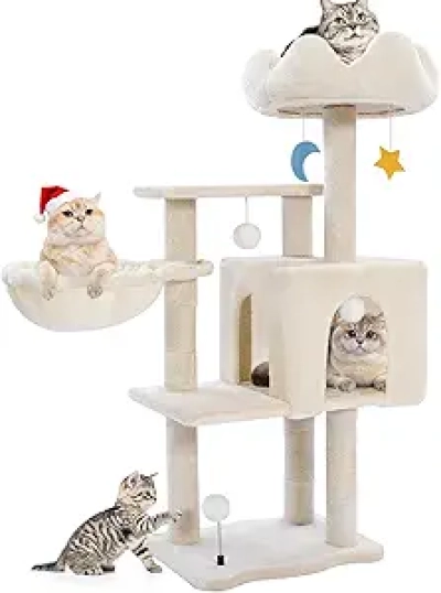 Arbre à Chats 40'' avec Hamac - Tour de Griffage pour Grands Chats
