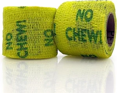 PetFlex No Chew - Bandage Élastique Adhésif pour Animaux 2 pouces (2 rouleaux)