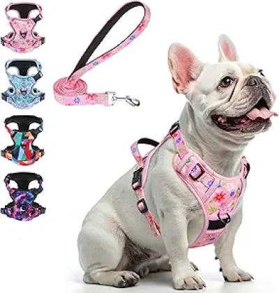 Harnais Anti-Traction Chien BEAUTYZOO - Ajustable, Réfléchissant, Rose