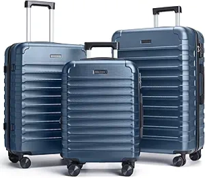 Set 3 Valises LIGHT FLIGHT Rigides 20/24/28 Pouces - Roulettes 360° et Serrure TSA