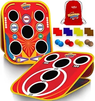 Swooc Games Backyard Arcade 2-in-1 - Jeu de sacs à haricots pour enfants