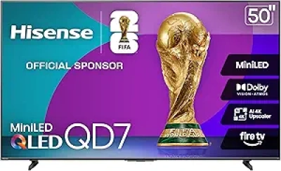 Téléviseur Hisense 50" QD7 Mini-LED 4K UHD Smart Fire TV 2025 - QLED HDR10+