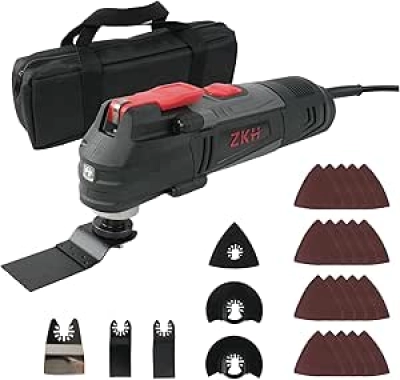 Outil Oscillant ZKH 3.2 Amp - Scie Multi-Outils 10000-22000 OPM + 26 Accessoires