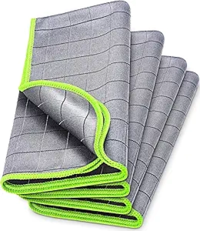 Chiffons Microfibre Airlab - Séchage Auto & Nettoyage Vitres sans Traces (Lot de 4)