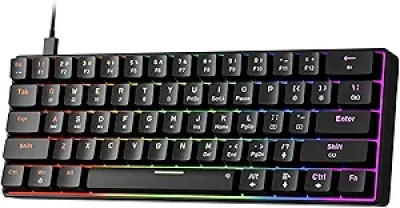 Clavier Mécanique Gaming 60% Newmen GM611 - RGB LED, Commutateurs Red